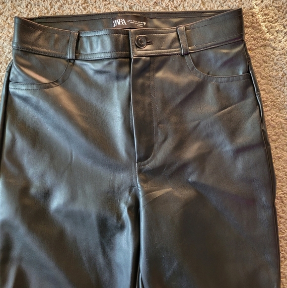 Black Zara Leather Pants - Picture 3 of 5